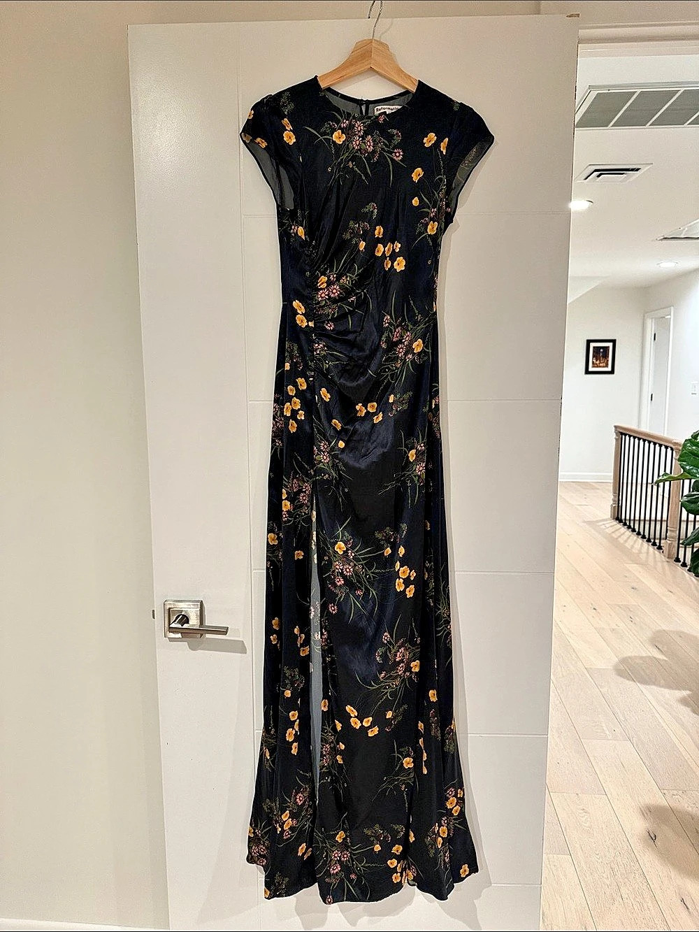 Reformation Birch Silk Maxi Dress Floral Silk Size 0